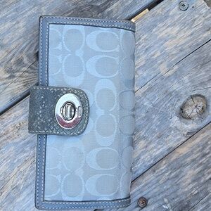 Coach Signature Envelope Wallet - Grey